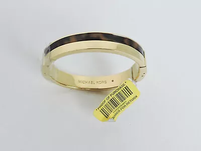 Michael Kors Heritage Mariti Gold Tone Tortoise Accent Push Latch Bracelet  NWT • $107.99