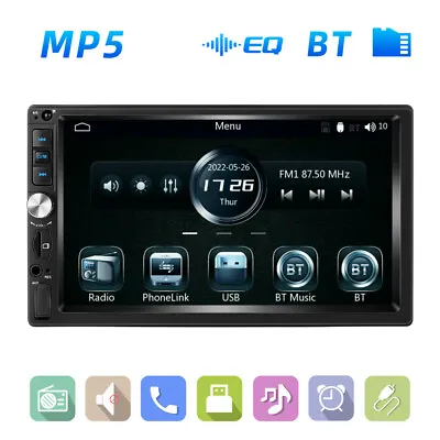 7  Double 2Din Car Stereo Radio For Apple CarPlay Android Auto MP5 Player • £32.99