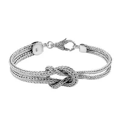 ROYAL BALI Silver Tulang Naga Chain Bracelet Size 7.5 Inches With Lobster Clasp • £75.99