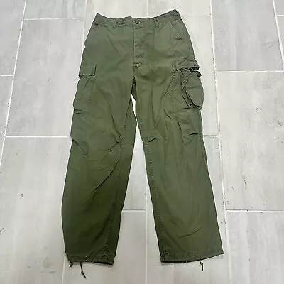 VTG 60s Trousers Men’s Rip Stop Poplin OG-107 Vietnam Tropical Combat Long-Med • $120