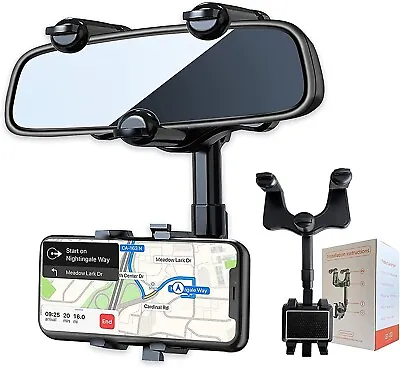 EPN 360° Car Phone Holder Rotatable Retractable Rearview Mirror Mount Universal • $6.38