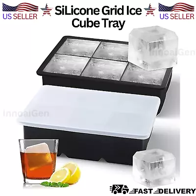 Ice Cube: Tray Mold Silicone Square DIY Size Giant/Large/Small/Mini Grids Maker • $9.99