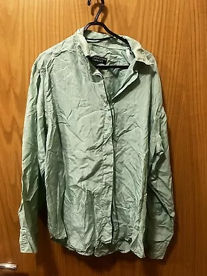 Women's Cacharel Pistachio Green Silk Shirt Size 10/12 • £3.20