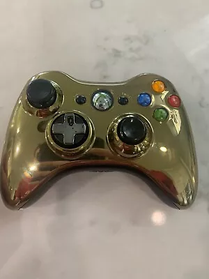 $28 • Buy Microsoft Xbox 360 Wireless Controller (Gold Chrome)