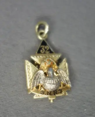 32 Degree Masonic Pendant 14k Yellow Gold • $610