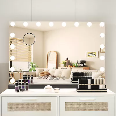 ELECWISH Hollywood Makeup Mirror With Lights 18 Bulbs Tabletop Dressing Mirror • $118.99