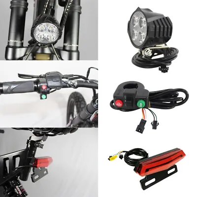 Ebike 24V 48V 60V Headlight Tail Light Horn Kit • $30.26