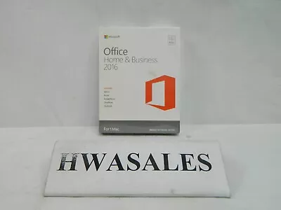 Microsoft Office Home & Business 2016 Software For 1 MAC Medialess NEW W6F-00501 • $61.99