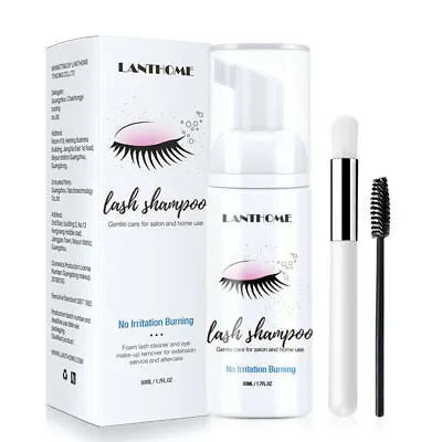 $15.99 • Buy Eyelash Extensions Lash Shampoo Cleansing Foam Cleanser Pre-treatment 50ml