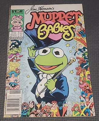 MUPPET BABIES #10 (1986) Newsstand Variant Marvel 25th Anniversary Cover Kermit • $95