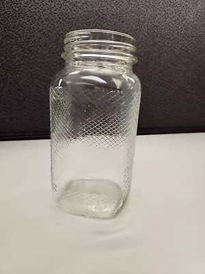 Vintage Duraglas Glass Hoosier Jar - Embossed Diamond Design  • $8.99