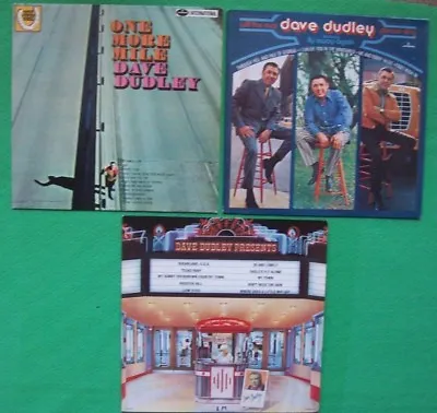 3 DAVE DUDLEY Vinyl 12  LP's One More Mile Dave Dudley Presents & Please S      • £19.95