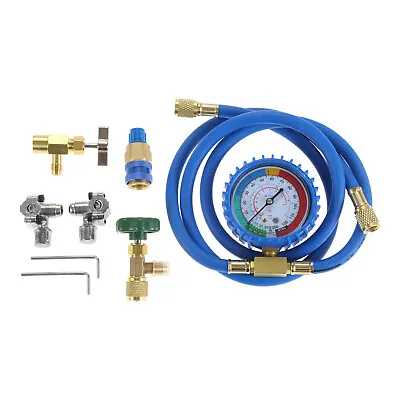 Self-Sealing Can Tap R134A Low Side Quick Coupler Charging Hose Gauge Piercing • $34.55