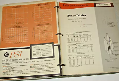 Vtg 1959-62 Psi Pacific Semiconductors! Early Transitor Catalog/brochures/price • $59.99