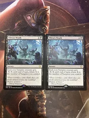 MTG / Olivia’s Wrath X 2 / Nm  • $2.42