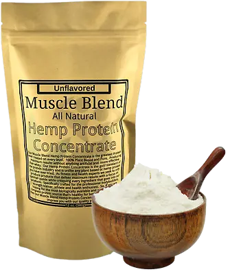Muscle Blend Hemp Protein Concentrate 12 Oz Zipper Pouch All Natural Vegan • $23.95