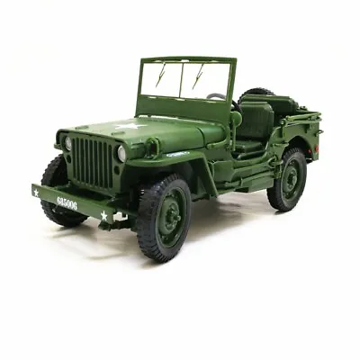 1:18 WWII Tactical Jeep Off-road Military Vehicle Model Car Diecast Collection • £47.26
