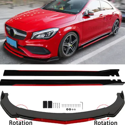 For Mercedes Benz CLA 45 AMG Front Bumper Lip Splitter Spoiler + 87  Side Skirt • $149.09