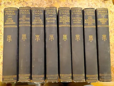 Set Of 8 Mark Twain Volumes Published By Collier 1917; Hardback Vintage • $50