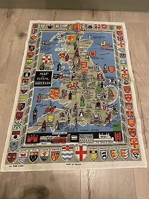 Vintage Map Of Royal Britain Tea Towel • £7.50
