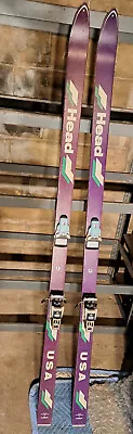 Nice Vintage AMF Head Purple  USA  Skis With Tyrolia 260 Bindings!!! • $160