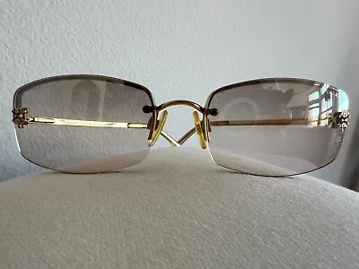 CHANEL Light Brown Lenses Rimless Sunglasses With Crystals 4093-B Authentic   • $200