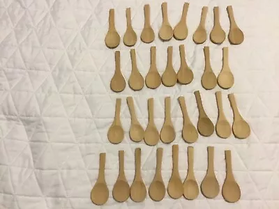 Lot Of Mini Wooden Spoons 31 PCS Wooden  Spoons New 3.5” • $9.50