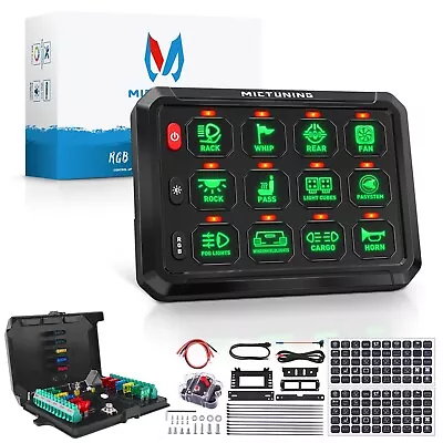 $132.29 • Buy RGB 12 Gang Switch Panel Kit Dimmable Multifunction Light Circuit Control 12/24V