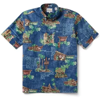 Reyn Spooner Men’s Tiki Bars Kloth Pullover Button Down Shirt M Kahiki Maikai • $71.99