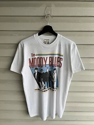 Vtg The Moody Blues 1986 Tour Short Sleeve Shirt Mens L Made In USA • $48