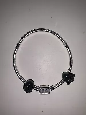 Pandora Star Wars Logo Clasp Bracelet Size 19cm & 2 Star Wars Charms • £10