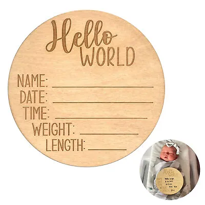 For Hospital Gift Hello World Infant Natural Baby Announcement Sign Nursery • $7.72