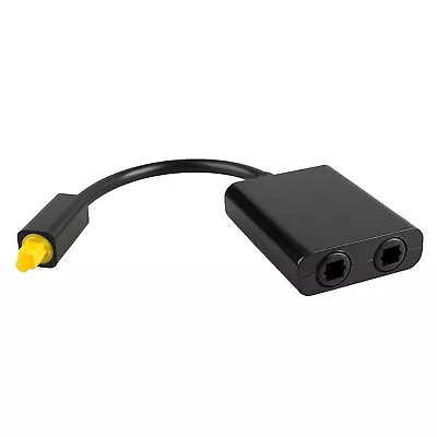 Dual Port Toslink Digital Fiber Optical Adapter Splitter Audio Cable 1 In 2 Out • $16.98