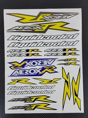 Aerox 50 Stickers Decal Graphics Set For Yamaha Scooter Stickers Laminated Yellow • £13.26