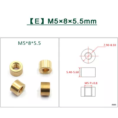 M1/1.2/1.6/2/3/4/5/6 Brass Hot Melt Injection Moulding Knurl Insert Nut Embedded • £1.98