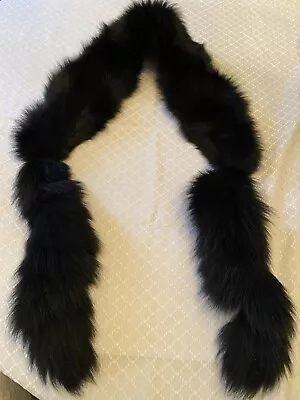 $20 • Buy Vtg Genuine Fur Stole Mink? Scarf Wrap Boa Mod Removable Sweater Coat Collar EUC