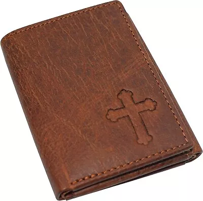 Marshal RFID Blocking Cross Genuine Leather Bifold Trifold Wallet For Men... • $19.99