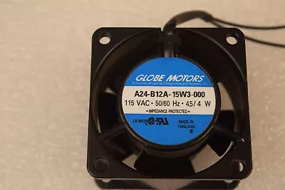 Globe Motors A24-B12A-15W3-00 METAL AC Cooling Muffin Computer Fan 120Volt NEW ! • $9.99