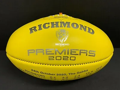 Afl Richmond Tigers Sherrin 2020 Premiers Football Yellow With Display Case • $229.99