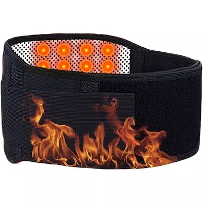 Magnetic Self Heating Back Support Brace Lumbar Lower Waist Belt Pain Relief • $9.97