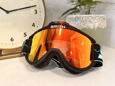 New Vintage Smith Ski Goggles Turbo Orange Lens With Black Frames • $34.99