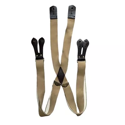 Filson Vintage Tab Suspenders Tan Leather  Regular Braces • $150