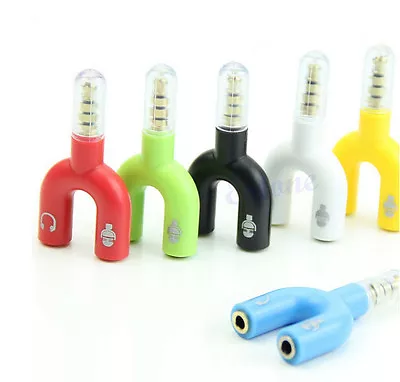 £3.29 • Buy 3.5mm Audio Jack To Headphone Microphone Splitter Converter Adaptor Mobile Tab 1