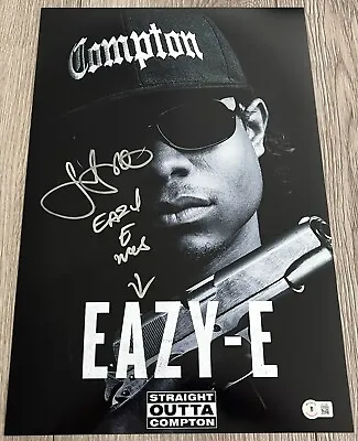 JASON MITCHELL SIGNED STRAIGHT OUTTA COMPTON EAZY E 12x18 PHOTO W/PROOF BECKETT • $205.08