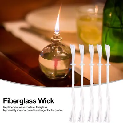 Fiberglass Wick By The Foot 1-6mm Round Oil Lamp Wick  Torch Wick Candle Wick • £4.36