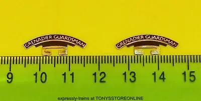 £4.99 • Buy Wrenn Oo Spares 2x Grenadier Guardsman Etched Metal Nameplates