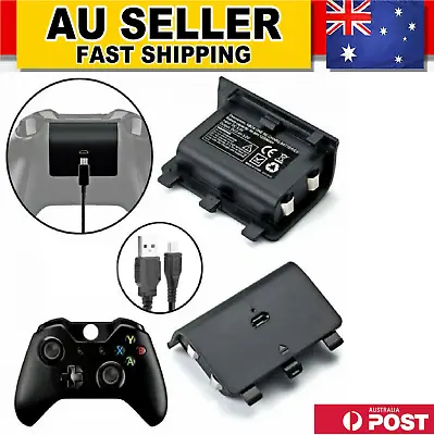 2400mAh Rechargeable Battery Pack USB Cable For XBOX ONE Controller Wireless AUS • $14.99