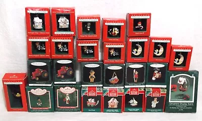 26 Miniature Hallmark Christmas Ornaments Assorted Series Used Original Box • $25