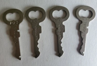 $31.89 • Buy National Cash Register NCR Flat Key #A-Z-2 Vintage Old Antique Original Lot Of 4