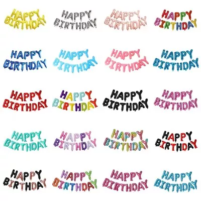 40CM 16  Happy Birthday Foil Balloon Set Party Heaps Colours AU Stock • $4.90